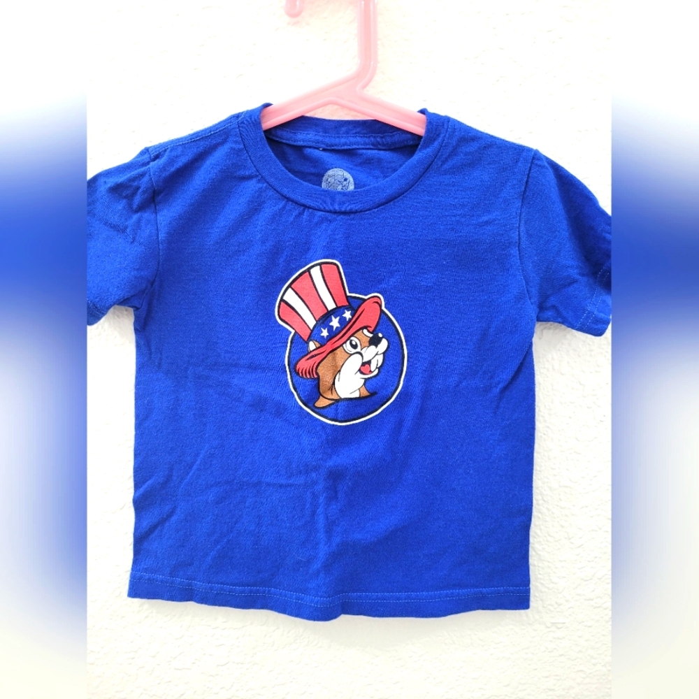 Buc-ees Blue Kids T-Shirt with Cartoon Graphic 3t
